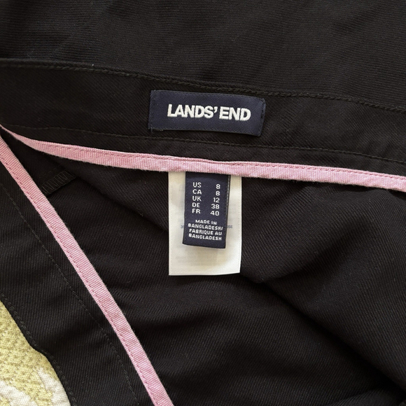 Lands' End Black A Line Skirt Women's Size 8 - Picture 9 of 13